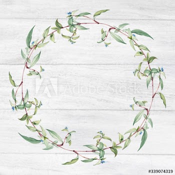 Floral wreath frame