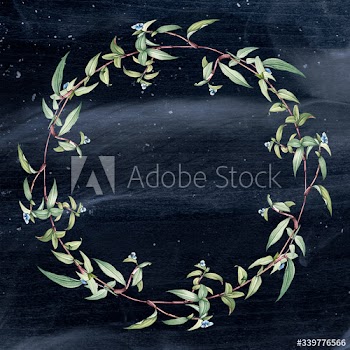 Floral wreath frame