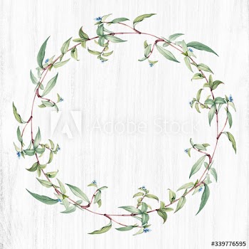 Floral wreath frame