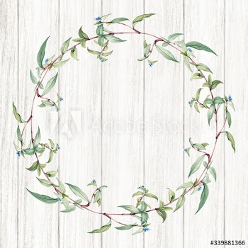 Floral wreath frame