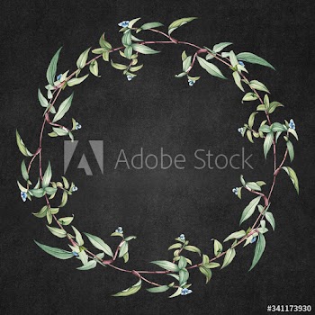 Floral wreath frame