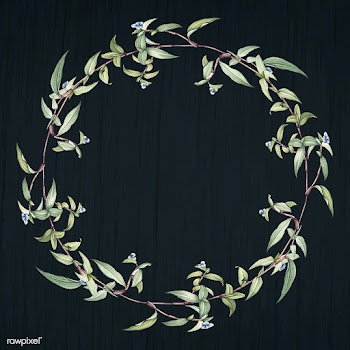 Floral wreath frame | Free stock vector - 595494