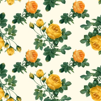Floral yellow pattern Free Psd