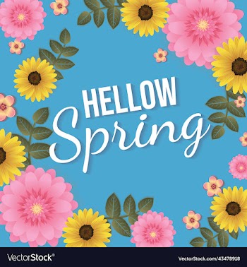 florals hello spring background for holidays mood