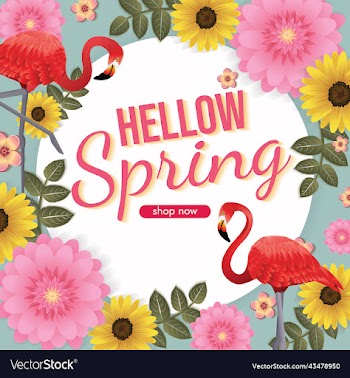 florals hello spring background for holidays mood