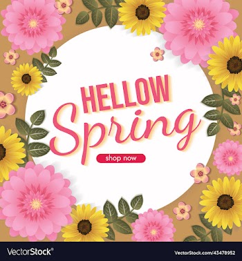 florals hello spring background for holidays mood