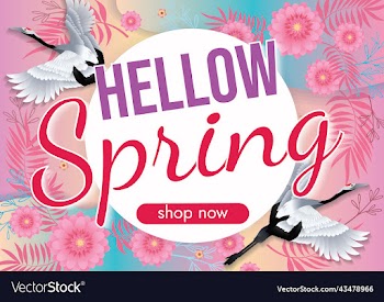 florals hello spring background for holidays mood
