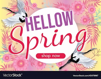 florals hello spring background for holidays mood