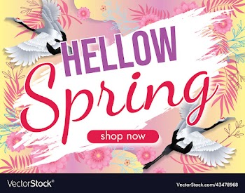 florals hello spring background for holidays mood