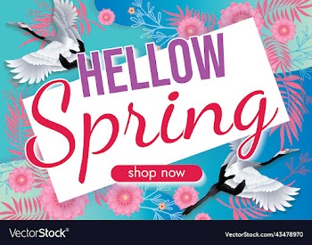 florals hello spring background for holidays mood