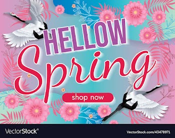 florals hello spring background for holidays mood