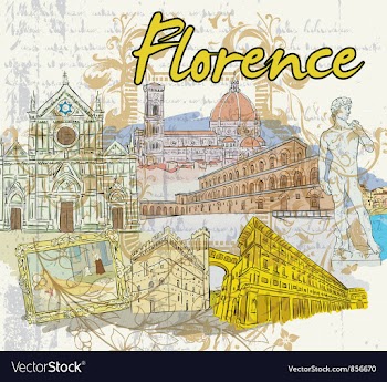 Florence doodles vector image