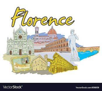 Florence doodles vector image