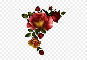 Flores Encontradas En La Web - Rose Corner Border Png