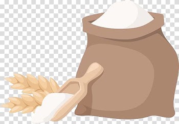 Flour in a bag transparent background PNG clipart