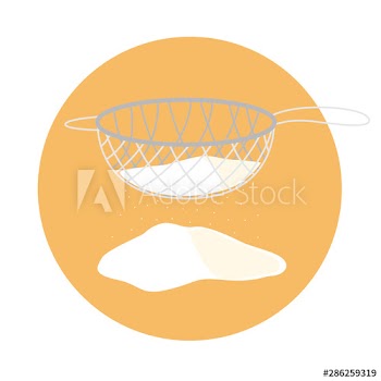 Flour in the sieve