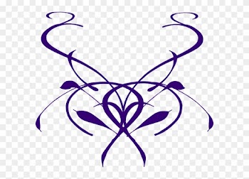 Flourish Border Clip Art - Violet Flourish