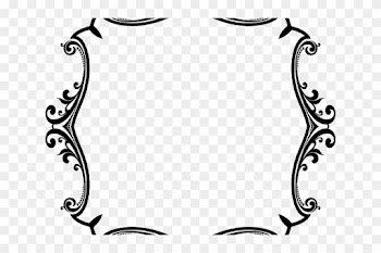 Flourish Clipart Frame - Frame Border Clipart Black And White Free