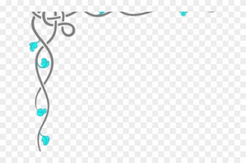 Flourish Clipart Single Line - Simple Border Side Design