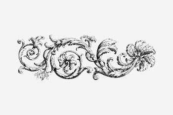 Flourish divider drawing, vintage illustration | Free PSD - rawpixel
