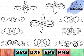 Flourish Dividers SVG Cut Files Pack