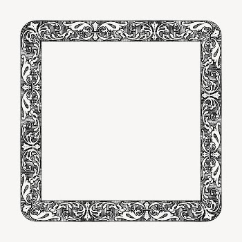 Flourish frame clipart, vintage hand | Free Vector - rawpixel