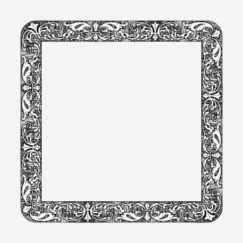 Flourish frame drawing, vintage illustration | Free PSD - rawpixel