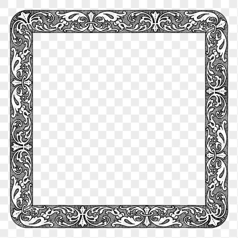 Flourish frame png sticker illustration, | Free PNG - rawpixel
