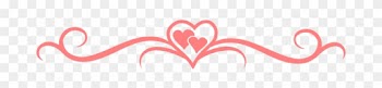 Flourish Hearts Separator Swirls Horizonta - Ornament Love Vector Png