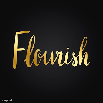 Flourish word typography style vector | Free stock vector - 517591