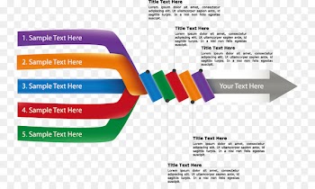 Flowchart Presentation Illustration - Vector twisted arrows 