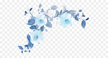 Flower 1080p Clip art - Blue flower border texture 
