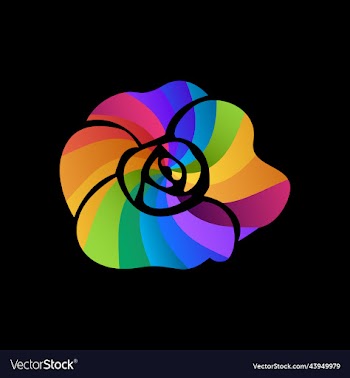 flower abstract colorful logo