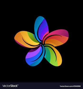 flower abstract colorful logo