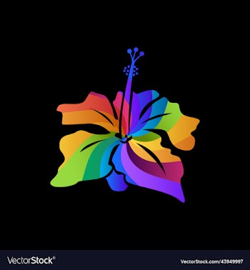 flower abstract colorful logo