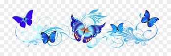 Flower And Butterfly Border Design Png - Butterflies, Dragonflies, Ladybugs Foldover Stickers