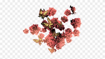 Flower And Butterfly Png - Rose And Butterfly Png