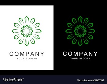 flower and leaf concept logo design