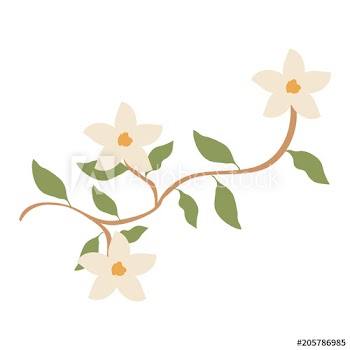 flower and leafs decorative design