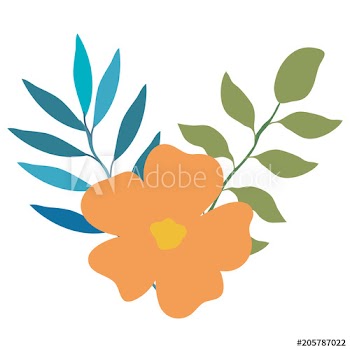 flower and leafs decorative design