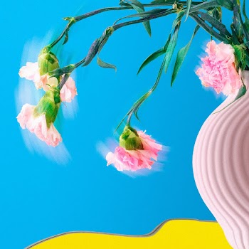 Flower background, blue carnation art | Free stock illustration | High Resolution graphic