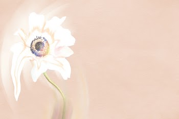 Flower background PSD, beige anemone… | Free stock illustration | High Resolution graphic