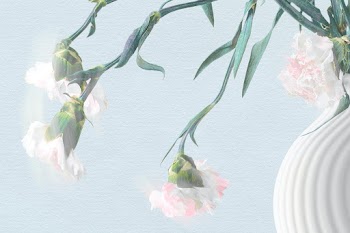 Flower background PSD, blue and pink… | Free stock illustration | High Resolution graphic