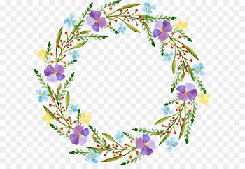 Flower Bag Adobe Illustrator Wreath - Vector painted garlands 