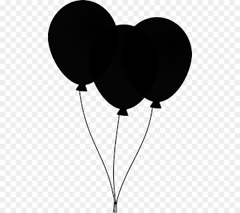 Flower, Balloon, Black M, Blackandwhite PNG