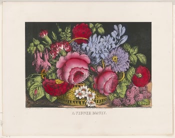 Flower basket (ca. 1872) by Currier | Free Photo - rawpixel
