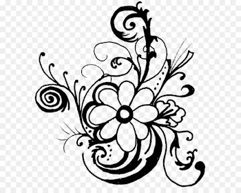 Flower Black and white Floral design Clip art - Flower Clip Art 