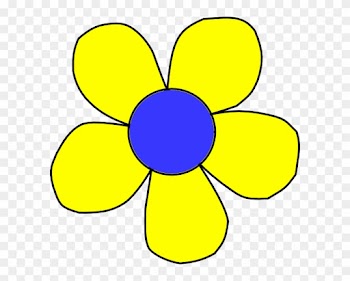 Flower Blue And Yellow
