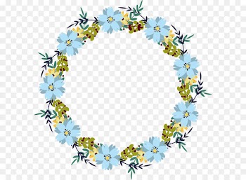 Flower Blue Clip art - Sky blue flower decoration box 