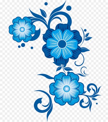 Flower Blue Pattern - Blue flower vector 